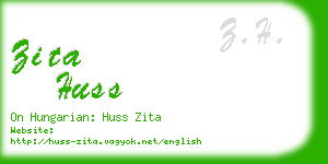 zita huss business card